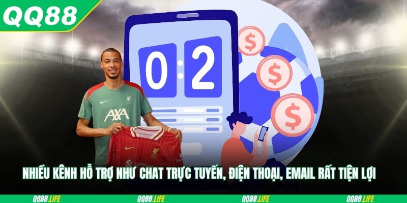 Nhiều kênh hỗ trợ như chat trực tuyến, điện thoại, email rất tiện lợi