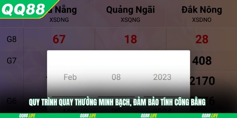 Đảm bảo sự rõ ràng và công bằng trong từng lần quay số