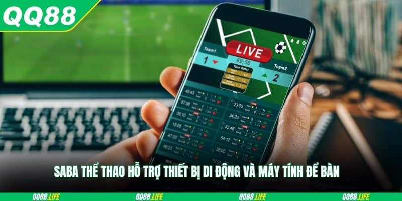 Saba thể thao hỗ trợ thiết bị di động và máy tính để bàn