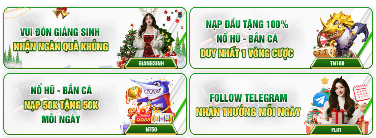 Những khuyến mãi chỉ có tại QQ88